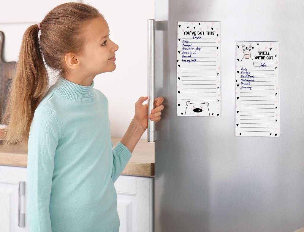 Inkdotpot Pack of 3 Magnetic Fridge To-Do List Notepads- Magnetic Memo Pads For Refrigerator-  (50 Sheets