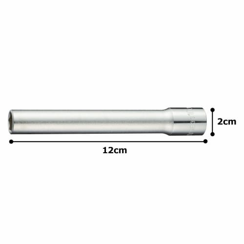 TONE Super Long Socket (Hexagonal) 3S-10L120 Drive Angle 9.5mm (3/8") Width Across Flats 10mm
