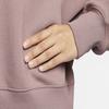 Nike Sportswear Phoenix Fleece Solid Logo Loose Crew Neck Sweatshirt Women Tops Smoky-Mauve DQ5761-208