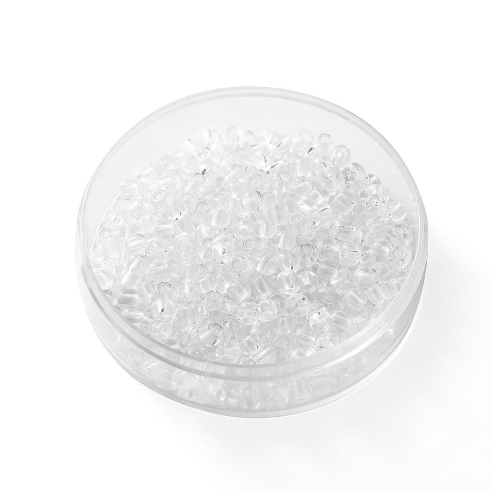300Pcs/Lot 4mm Transparent Glass Round Loose Spacer Seed Beads For Jewelry Making Handmade DIY Bracelet Necklace Accessories