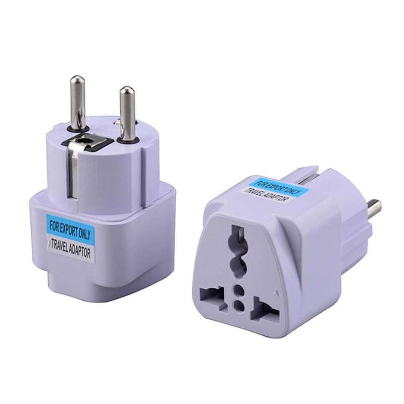 Universal DE Plug Adapter USA To Euro Europe Travel Wall AC Power Charger Adapter Converter 2 Round Pin Socket