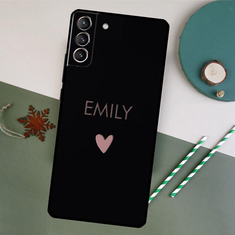PERSONALISIERTE NAMEN CUSTOM HOCHZEIT Hülle Für Samsung Galaxy S23 S22 Ultra S20 S21 FE S8 S9 S10 Plus Note 10 20 Ultra Rückseite