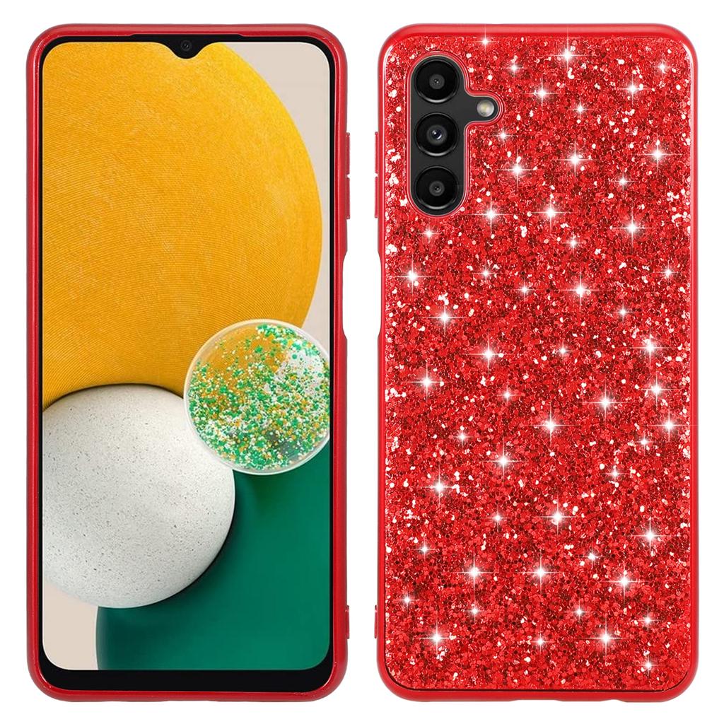 For Samsung Galaxy A35 5G Cell Phone Case Electroplating TPU Frame Glitter Sequins PC Back Shell