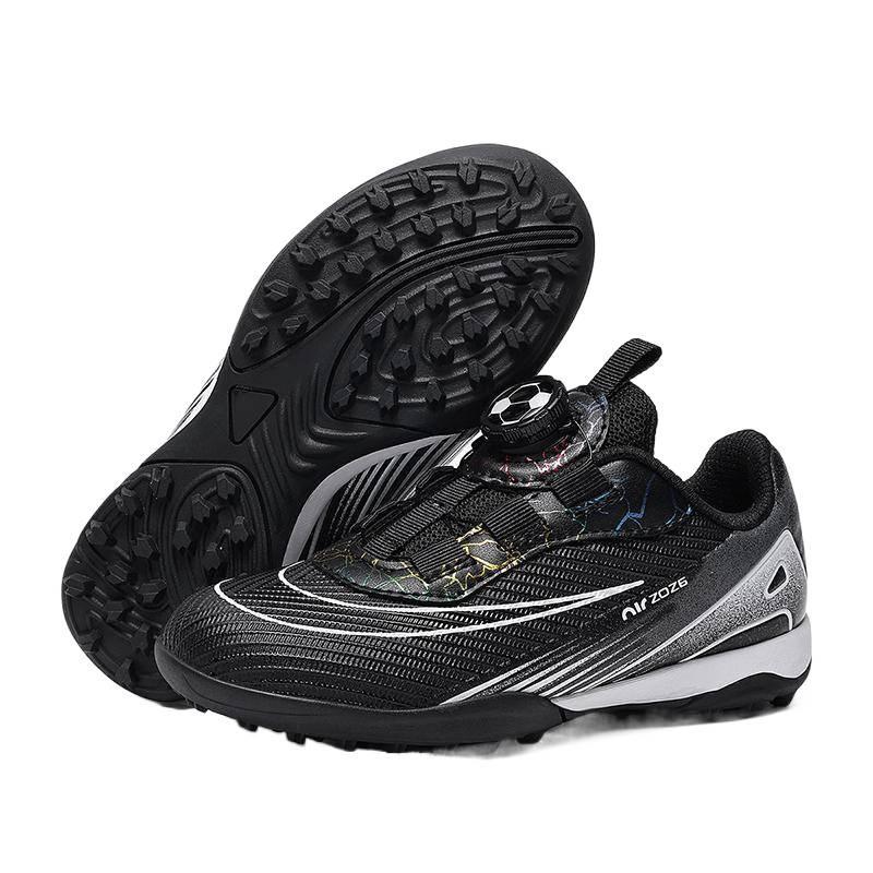 Children's Rotating Buckle Football Shoes – Boys & Girls TF Studded Sports Shoes for Training & Competition