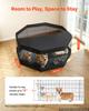 VEVOR Dog Playpen 61 Cm 8 Panels Exercise Pen with Top Cover & Bottom Pad, Indoor Foldable Metal Pet Fence with Door