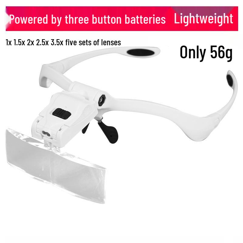 Head-mounted Eyelash Magnifier & Light for Acne and Tattoo Work