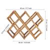 Foldable Wooden Wine Rack Organizer Display Shelf 10 Bottles Capacity