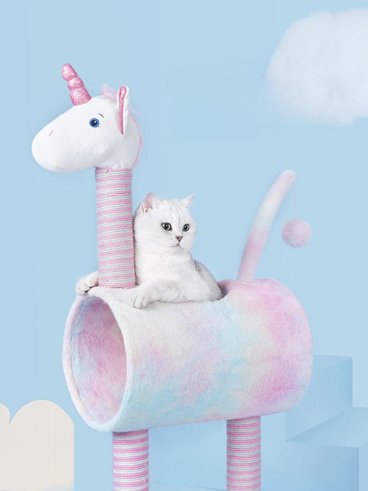 Cat Climbing Unicorn Animal Series Post Cat Tower Tree One Multi-functional Cats Scratching Toys Pet Products Scratchers