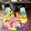 Custom Strawberry Princess Mat Personalized Name, Polyester Washable Indoor Entryway Rug, Gift for Christmas, Easter, Thanksgiving Day
