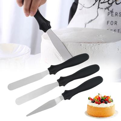 Malá zahnutá/ šikmá paletka, sada 3 ks, Dorty/ Poleva/ Sugarcraft/ Fondán, Nástroj pro zdobení dortů, Pečicí příslušenství