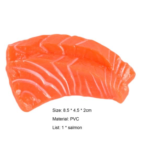 Delicate Fine Workmanship Imagination Cultivation Portable Mini Pretend Play Salmon Simulation Sushi Cosplay Toy Food Model