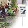 Panneau de merde de chien en bois avec support de sac, résistant aux intempéries, veuillez ramasser, j'ai vu que le jardin extérieur, la pelouse, le panneau indicateur de nettoyage de merde de chien sans caca