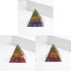 Natural Crystal Quartz Geometric Pyramid Decor For Home And Car Interior