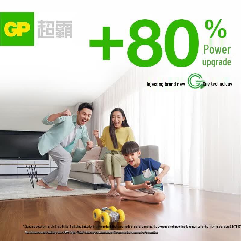GP Super AA Alkaline Batteries CN plug (adapter included)