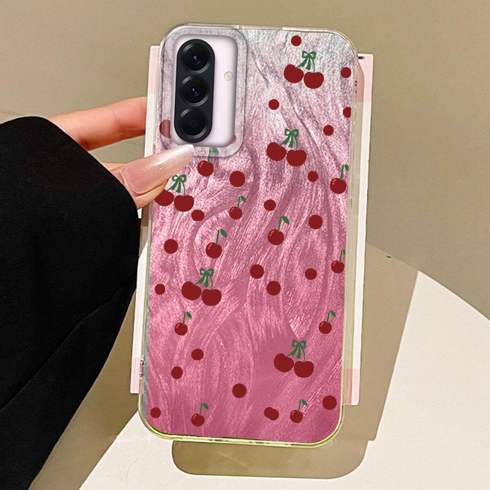 

Летний Милый Красный Чехол для Телефона с Круглым Точечным Вишневым Принтом для Samsung Galaxy A55 A56 A36 A26 A16 A53 A06 A14 A24 A34 A54 A15 A25 A35 Samsung Galaxy A55 5G белый