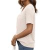 Women's Summer New Short-Sleeve V-Neck T-Shirt Loose Casual Pleated Top