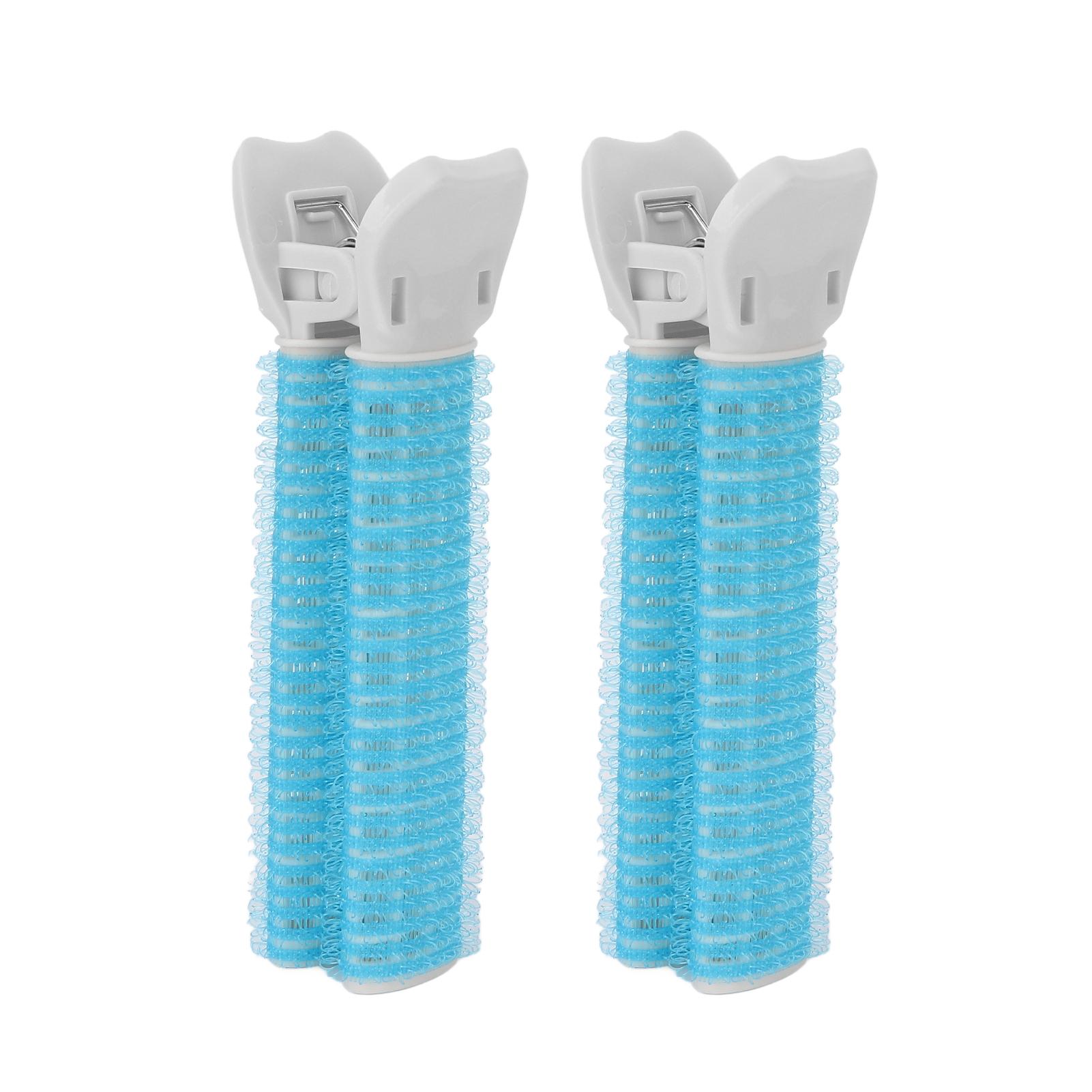 

2 шт., роликовые бигуди для придания объема волосам, портативные зажимы для придания объема корням волос, инструмент для укладки челки синий