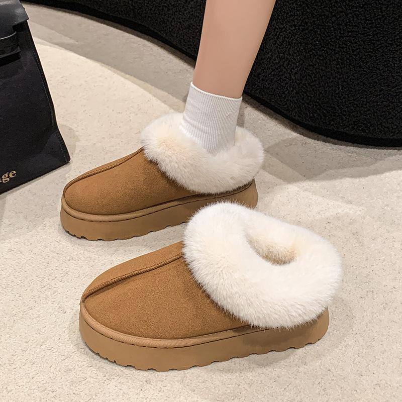 Mao Mao Snow Boots Women Wear In Winter, New Thick-soled Heightening Mao Mao Shoes, Piled and Thickened Warm Short Cotton Shoes