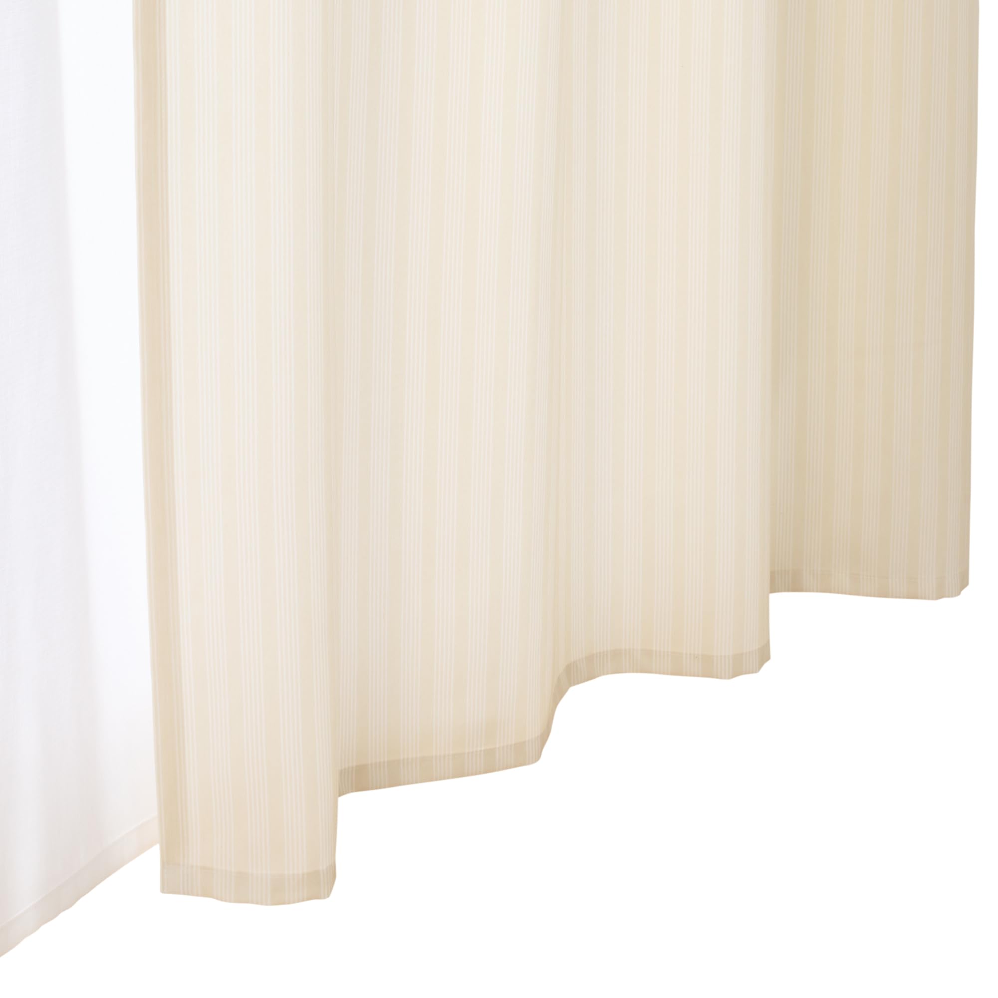 

MUJI Recycled Polyester Curtains Yellow Stripes Width 100 x Length 135cm 84835599 Non-Pleated