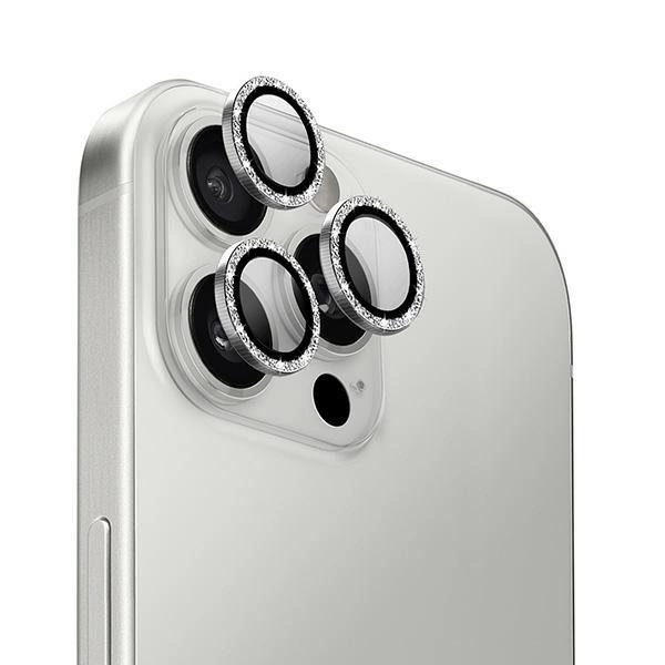 Uniq Optix Aluminium Camera Lens Protector Iphone 16 Pro 6.3 / 16 Pro Max 6.9 White Shimmer Szkło Na Obiektyw Aparatu Z Aplikatorem