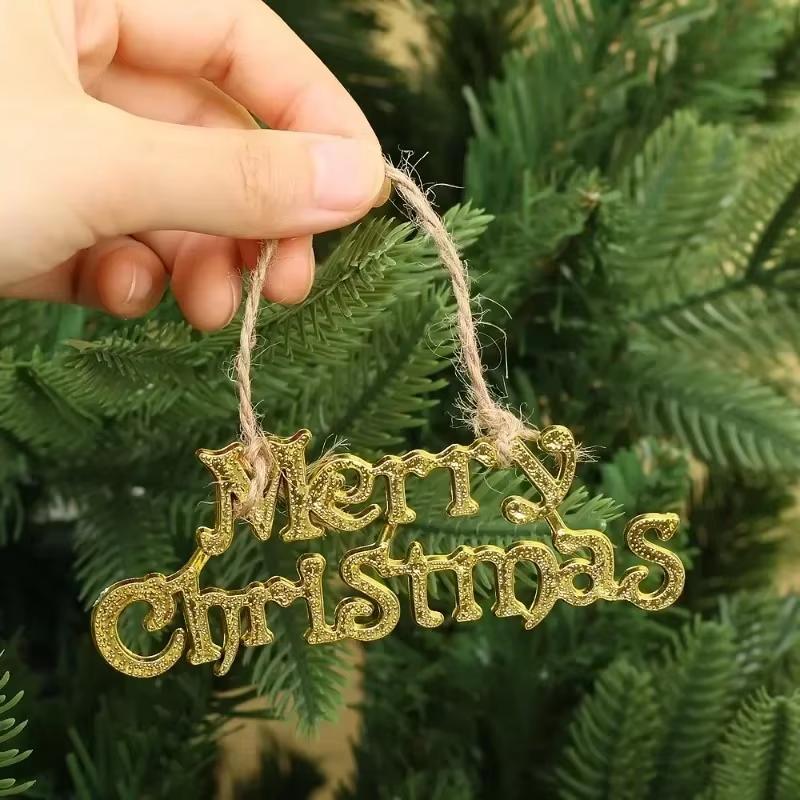 Merry Christmas Letter Hanging Logo Christmas Tree Pendant Decoration Party Christmas Tree Doors and Windows Hanging Decoration