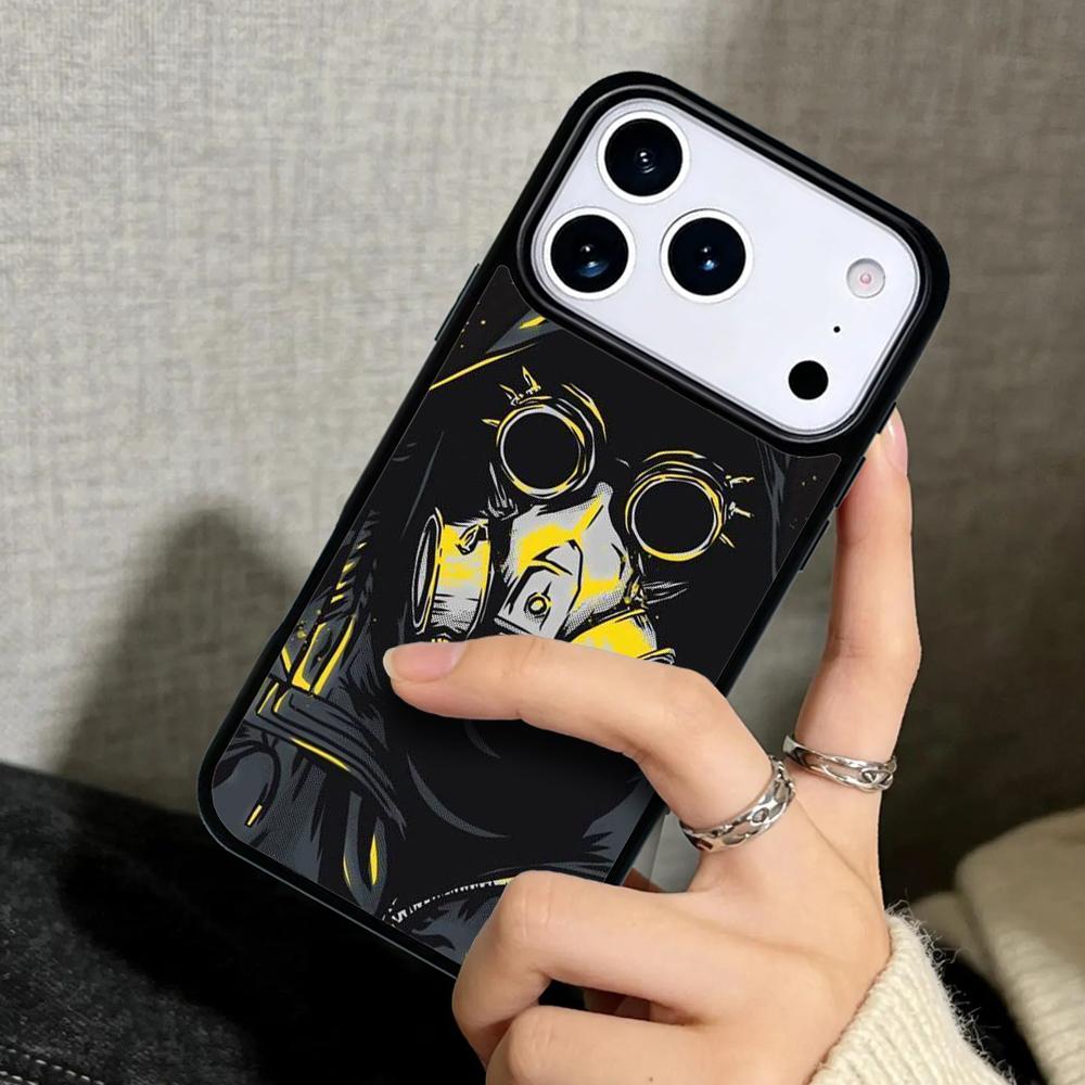 Capa Case for iPhone 17 Air 16 Pro Max 15 Plus 11 13 Mini 14 12 Back Phone Cover Nuclear Mask Gas Mask