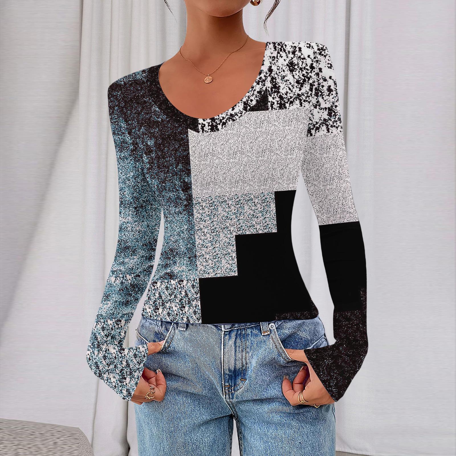 

Женский повседневный модный топ с глубоким V-образным вырезом, облегающий, укороченный, с ретро-принтом для прогулок L