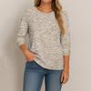 Women's Fashion Casual Round Neck 3/4 Sleeve Loose  Printed T-Shirt Ladies Top