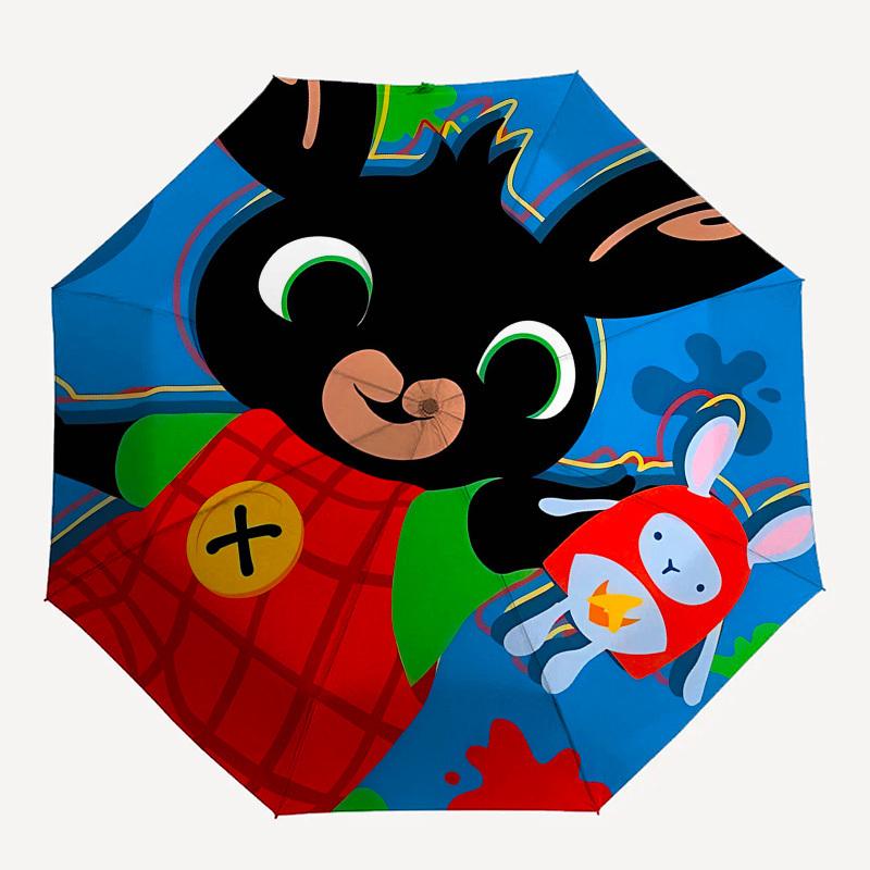 Bunny, Toy Automatic Opening and Closing, 8 rib Structure Portable Umbrella, Suitable for Men and Women in All Seasons Perfect Gift for Hol