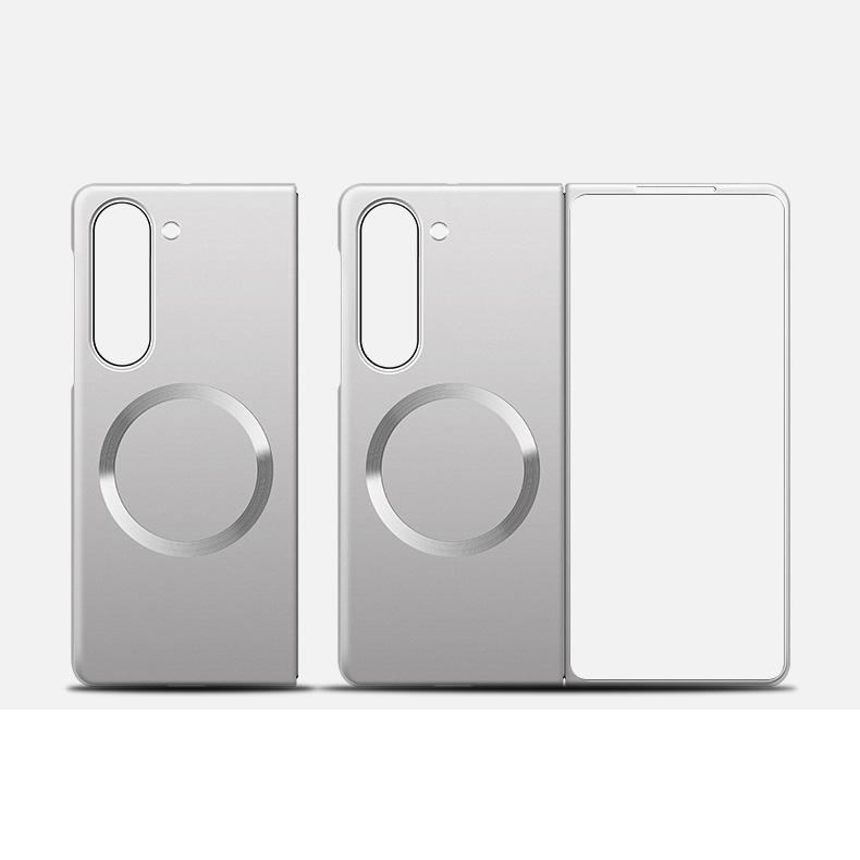 Luksusowe magnetyczne smukłe 2-częściowe składane etui do Samsung Galaxy Z Fold 6 Fold 5 Fold 4 Fold 3 Jednolity kolor Twardy komputer Odporny na wstrząsy Bezprzewodowe ładowanie Telefonu