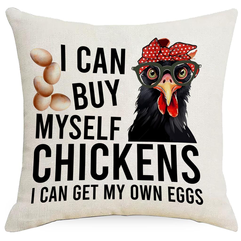 Funny Cat Animal Linen Printed Pillowcase Home Sofa Cushion Pillowcase Decoration