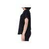 Nike T-shirt da donna con logo ricamato, girocollo, maniche corte, sportswear, nera DX7903-010