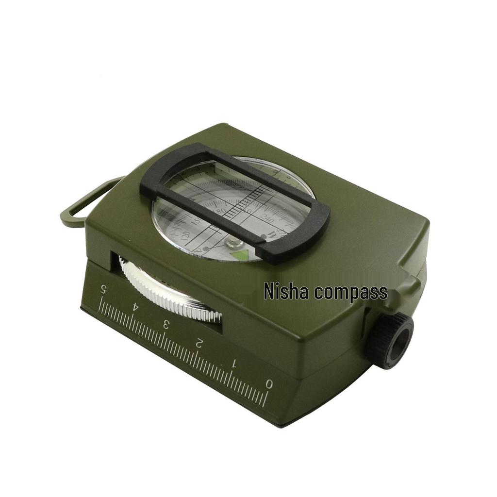 American Military Green Multifunctional Metal Compass K4580 - High Precision, Luminous, Outdoor Use