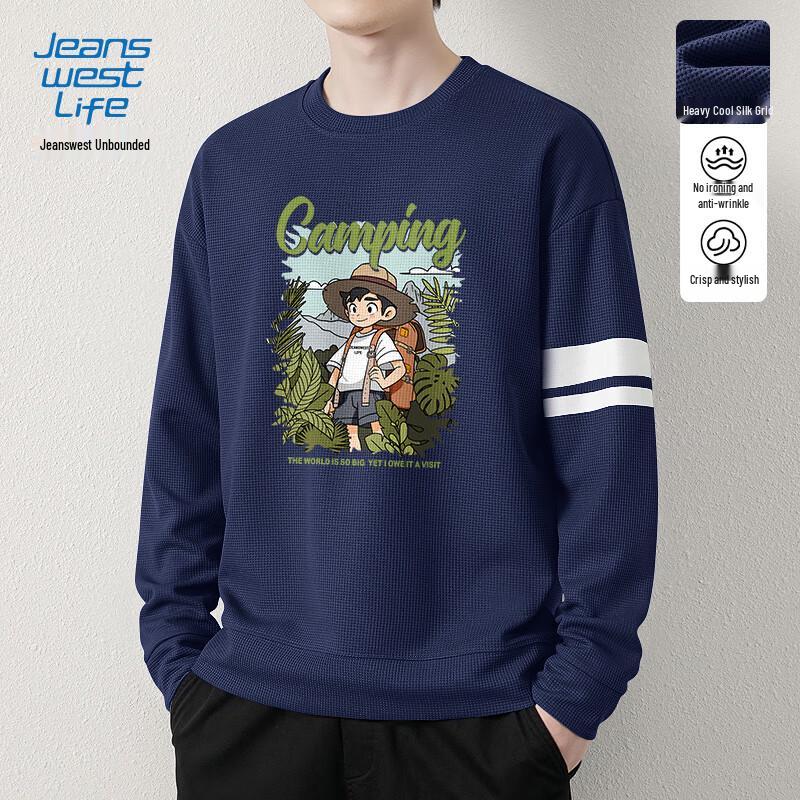 JEANSWEST LIFE Herren Casual Rundhals-Sweatshirt