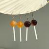 Lollipop Drop Earrings Handmade Creative Cute Sweet Attrative Resin Candy Dangle Jewelry Ornament