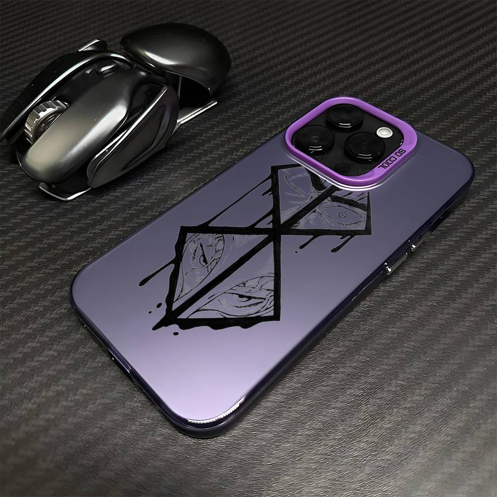 Japan Anime B-Berserk Classic   Phone Case For iPhone17,16,15,14,13,12,11 Plus,Pro Max Purple Matte Shockproof Cover iPhone17
