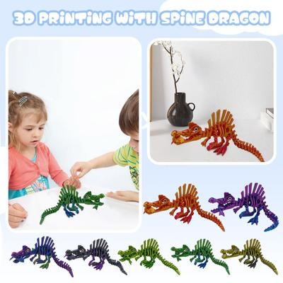 3D Printed Movable Spinosaurus Skeleton Toy, Spinosaurus Skeleton with Movable Joints, 3D Printed Spinosaurus Skeleton Toy Decoration, Ανακούφιση από το άγχος