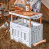 Outdoor Camping Storage Box With Raised Top, Large Capacity Picnic Folding Storage Box, Car Backup Organizer