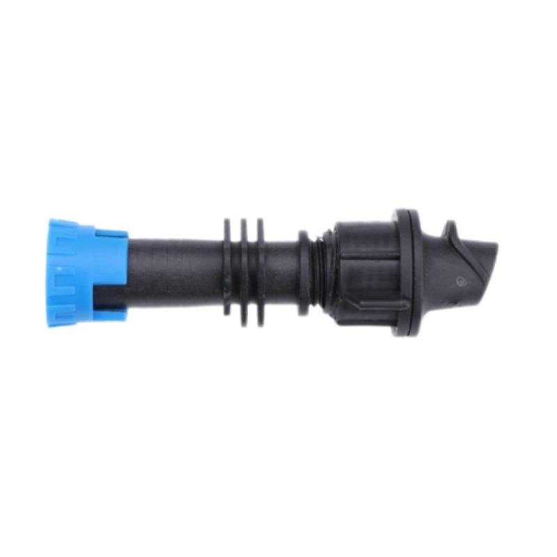 PE Pipe Valve Dripper, Greenhouse Drip Irrigation Connector with Switch Lock Nut and Bypass Male Thread Valve