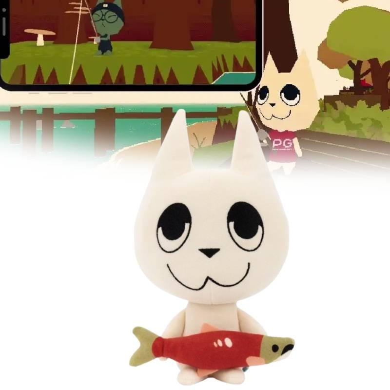Kitty Webfishing Cute Plush Charming Cat With Fish In Mouth Design Animation