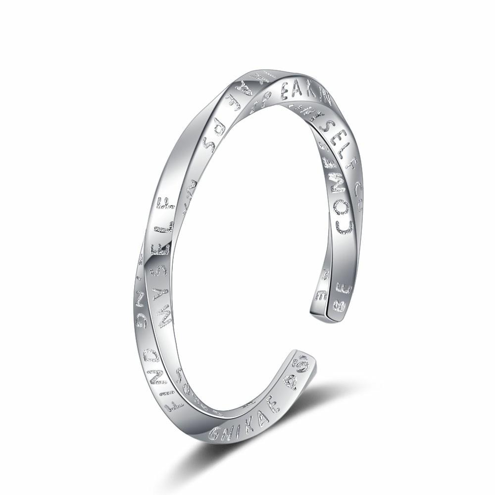 Retro Mobius Strip Ring For Men Women Silver Color Punk Gothic Open Ring Handmade Designer Jewelry Unisex Accessories Lover Gift