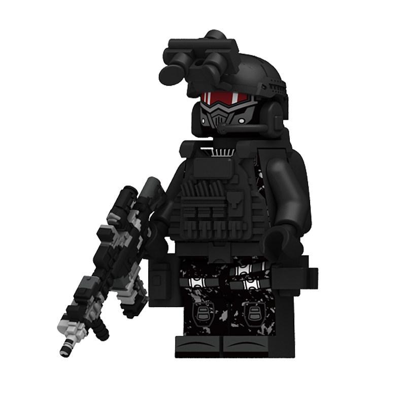 Delta Military Special Forces Police Figure Building Blocks - Ghost Soldier Assembly Toy for Kids