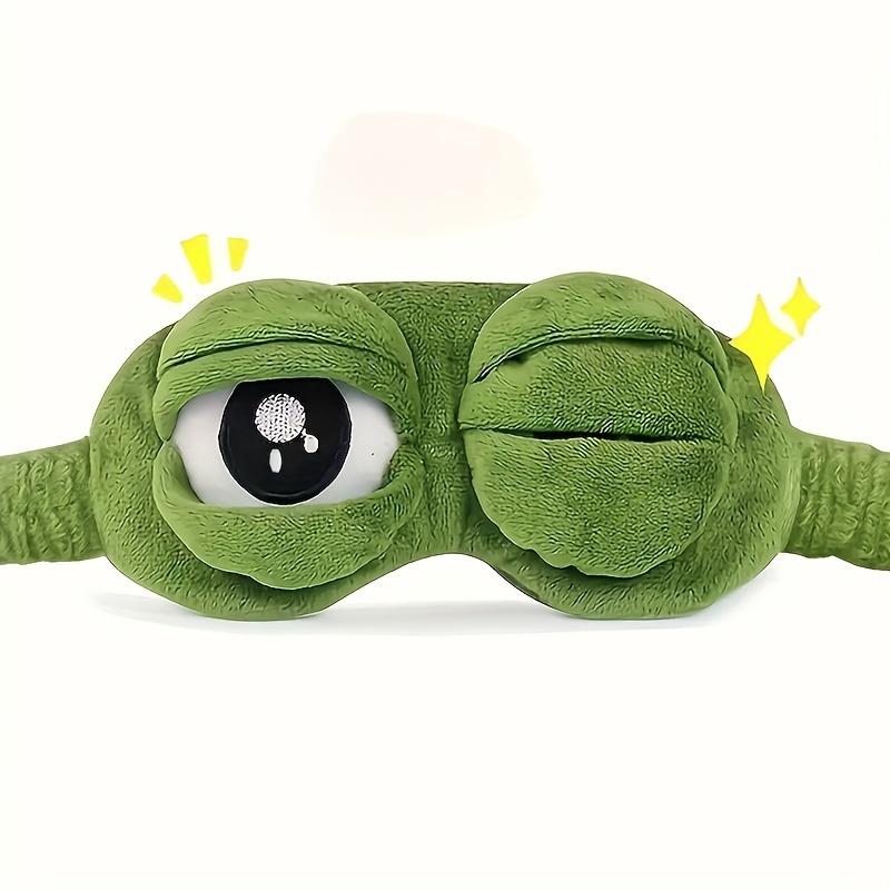 

1 шт. очаровательная ультрамягкая маска для глаз в форме лягушки — полный компаньон для сна в темноте для расслабляющего сна и путешествий — эргономичный, удобный и портативный зелёный