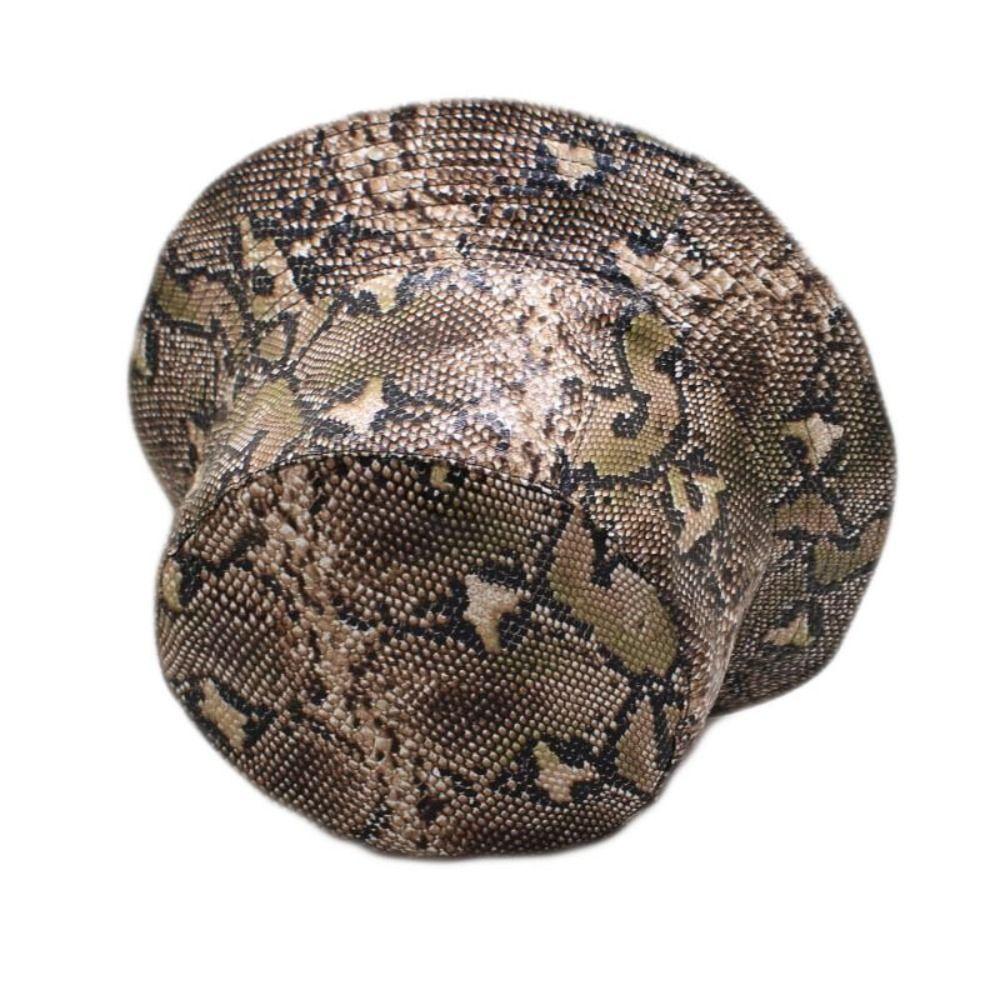 Fashion Both Sides Print Bucket Hat Outdoor Design Travel Style Fisherman Hat Snake Print Hat for Men Women