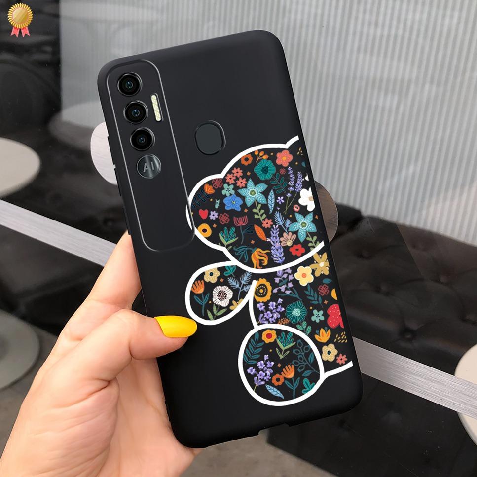 For Tecno Spark 7 P Pro 7P 7Pro Case Cute Girls Bear Back Cover Silicone For Tecno Spark7 P Pro Spark 7 P Pro 7P 7Pro Phone Case