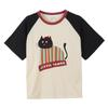 Girls' Casual Printed Cotton Short Sleeve T-shirt