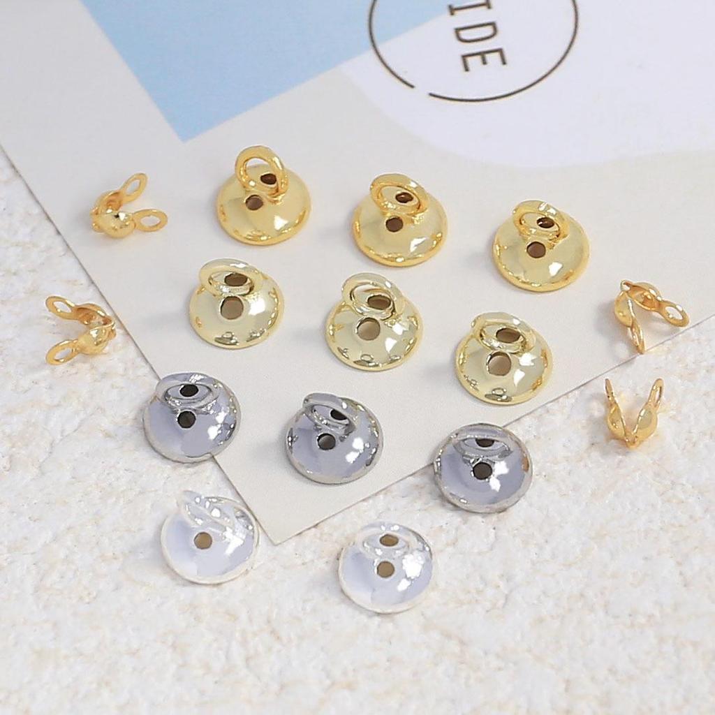 18k Gold-Plated Double-Hole End Cap for DIY Jewelry Making