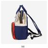 New Fashion Canvas Mummy Bag: Colorblock Backpack for Mom, Large Capacity Baby Bottle Handbag