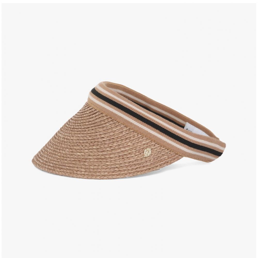 Helen Kaminski Bianka Black Stripe Sun Cap Hat50265