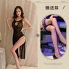 Sex Underwear New Sexy Babes Hollowed Out and Thin Medium and Long Dress Inner Robe High Waist Slit